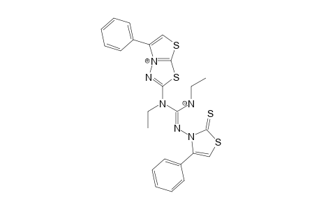 [N(1)-Ethyl-N(1)-(5-phenylthiazolo[2,3-b]-1,3,4-thiazol-4-iumyl)amino]-N(2)-ethylamino-[N(3)-[4-pheny-2-thioxothiazol-3-yl]imino]methane