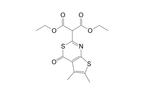 Diethyl (5',6'-dimethyl-4'-oxo-4H-thieno[2,3-d]-(1,3)thiazin-2'-yl)malonate