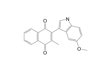 5-Methoxy-3-(3-methyl-1,4-dioxo-1,4-dihydronaphth-2-yl)indole