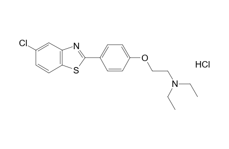 5-chloro-2-{p-[2-(diethylamino)ethoxy]phenyl}benzothiazole, monohydrochloride