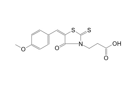 3-[(5E)-5-(4-methoxybenzylidene)-4-oxo-2-thioxo-1,3-thiazolidin-3-yl]propanoic acid