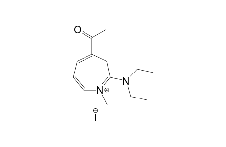4-acetyl-2-(diethylamino)-1-methyl-3H-azepinium iodide