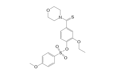 Benzenesulfonic acid, 4-methoxy-, 2-ethoxy-4-(4-morpholinylcarbonothioyl)phenyl ester