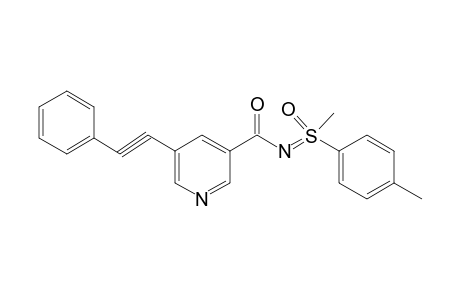 N-[Methyl(4-methylphenyl)oxo-sulfanylidene]-5-(2-phenylethynyl)nicotinamide