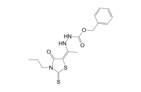 Benzyl 2-[(1E)-1-(4-oxo-3-propyl-2-thioxo-1,3-thiazolidin-5-ylidene)ethyl]hydrazinecarboxylate