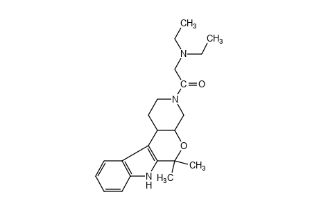 3-(N,N-diethylglycyl)-6,6-dimethyl-1,2,3,4,4a,6,7,11c-octahydropyrido[4',3':5,6]pyrano[3,4-b]indole