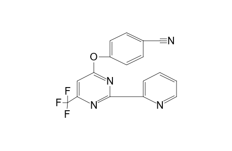 p-{[2-(2-PYRIDYL)-6-(TRIFLUOROMETHYL)-4-PYRIMIDINYL]OXY}BENZONITRILE