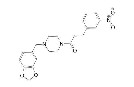 1-(1,3-benzodioxol-5-ylmethyl)-4-[(2E)-3-(3-nitrophenyl)-2-propenoyl]piperazine