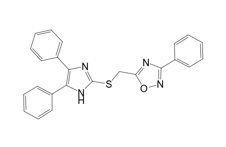 5-[(4,5-diphenyl-1H-imidazol-2-yl)sulfanylmethyl]-3-phenyl-1,2,4-oxadiazole