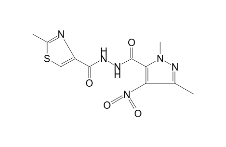 1-[(1,3-dimethyl-4-nitropyrazol-5-yl)carbonyl]-2-[(2-methyl-4-thiazolyl)carbonyl]hydrazine