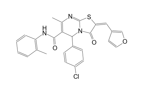 (2E)-5-(4-chlorophenyl)-2-(3-furylmethylene)-7-methyl-N-(2-methylphenyl)-3-oxo-2,3-dihydro-5H-[1,3]thiazolo[3,2-a]pyrimidine-6-carboxamide