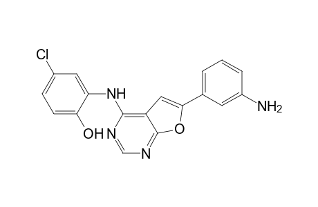 2-{6'-(3''-Aminophenyl)-furo[2,3-d]pyrimidin-4'-yl]amino}-4-chlorophenol