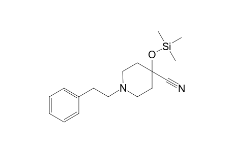 1-(2'-Phenetyl)-4-cyano-4-[(trimethylsilyl)oxy]piperidine