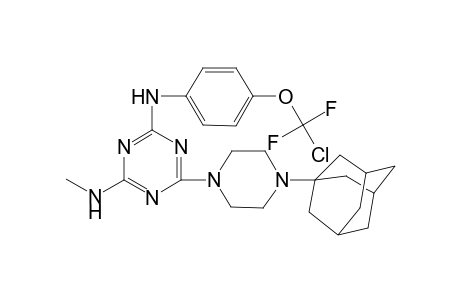 6-[4-(1-adamantyl)piperazin-1-yl]-2-N-[4-[chloro(difluoro)methoxy]phenyl]-4-N-methyl-1,3,5-triazine-2,4-diamine