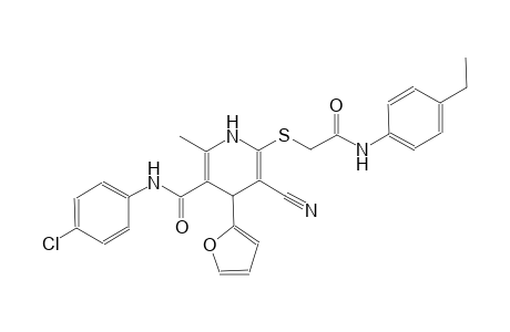 3-pyridinecarboxamide, N-(4-chlorophenyl)-5-cyano-6-[[2-[(4-ethylphenyl)amino]-2-oxoethyl]thio]-4-(2-furanyl)-1,4-dihydro-2-methyl-