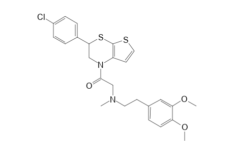 3-(4'-Chlorophenyl)-1-[N-2'-(3",4"-dimethoxyphenyl)ethyl]-N-methylaminoacetyl]-2,3-dihydro-1H-thieno[2,3-b][1,4]thiazine