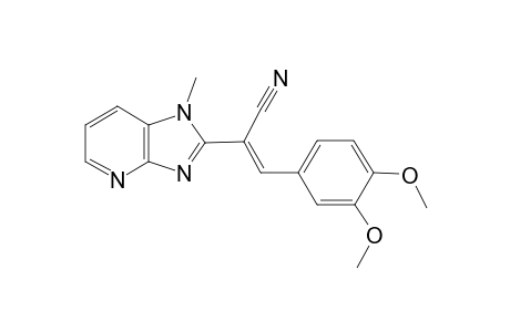 3-(3,4-Dimethoxyphenyl)-2-(1-methyl-1H-imidazo[4,5-b]pyridin-2-yl)-2-propenenitrile