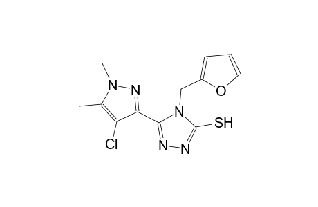 5-(4-chloro-1,5-dimethyl-1H-pyrazol-3-yl)-4-(2-furylmethyl)-4H-1,2,4-triazole-3-thiol