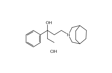 a-ethyl-a-phenyl-3-azabicyclo[3.2.2]nonane-3-propanol, hydrochloride