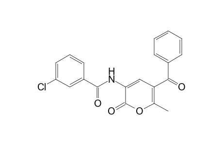 N-(5-BENZOYL-6-METHYL-2-OXO-2H-PYRAN-3-YL)-m-CHLOROBENZAMIDE