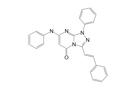 1-Phenyl-3-(2'-phenylethenyl)-7-(phenylamino)-1,2,4-triazolo[4,3-a]pyrimidin-5-one