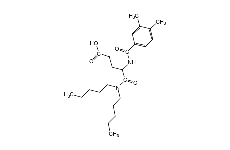 4-(3,4-dimethylbenzamido)-N,N-dipentylglutaramic acid