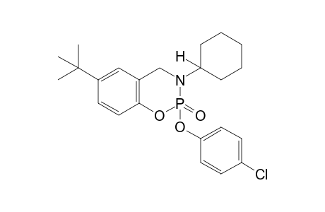 6-tert-butyl-2-(p-chlorophenoxy)-3-cyclohexyl-3,4-dihydro-2H-1,3,2-benzoxazaphosphorine, 2-oxide