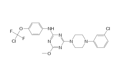 N-[4-[chloranyl-bis(fluoranyl)methoxy]phenyl]-4-[4-(3-chlorophenyl)piperazin-1-yl]-6-methoxy-1,3,5-triazin-2-amine