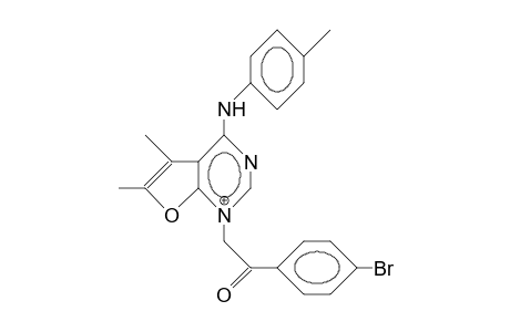 N-(4-Tolyl)-1-(4-bromo-benzoylmethyl)-5,6-dimethyl-furo(2,3-D)pyrimidin-4-amine cation