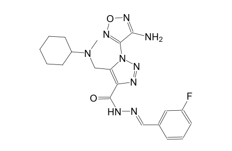 1-(4-amino-1,2,5-oxadiazol-3-yl)-5-{[cyclohexyl(methyl)amino]methyl}-N'-[(E)-(3-fluorophenyl)methylidene]-1H-1,2,3-triazole-4-carbohydrazide