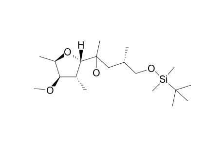 5-(Tert-butyldimethylsiloxy)-2(R)-(4'(R)-methoxy-3'(R),5'(R)-dimethyltetrahydrfuran-2'(S)-yl)-4(S)-methylpentane-2-ol