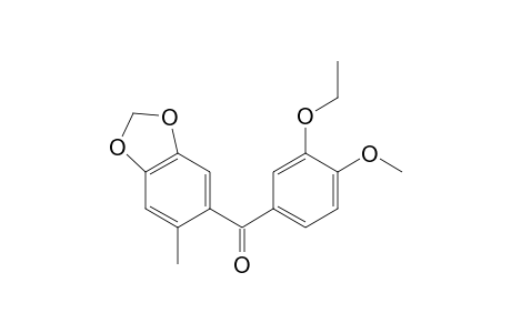 Methanone, (3-ethoxy-4-methoxyphenyl)(6-methyl-1,3-benzodioxol-5-yl)-