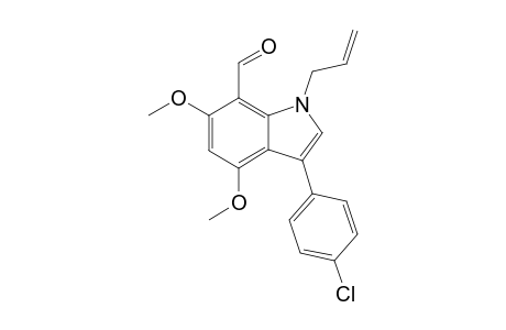 3-(4-Chlorophenyl)-4,6-dimethoxy-1-(prop-2'-enyl)indole-7-carbaldehyde