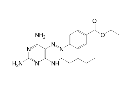 p-{[2,4-diamino-6-(pentylamino)pyrimidin-5-yl]azo}benzoic acid, ethyl ester