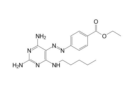 p-{[2,4-diamino-6-(pentylamino)pyrimidin-5-yl]azo}benzoic acid, ethyl ester