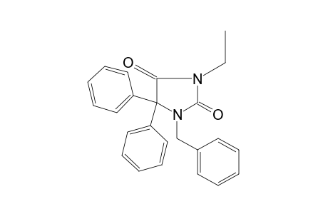 1-benzyl-5,5-diphenyl-3-ethylhydantoin