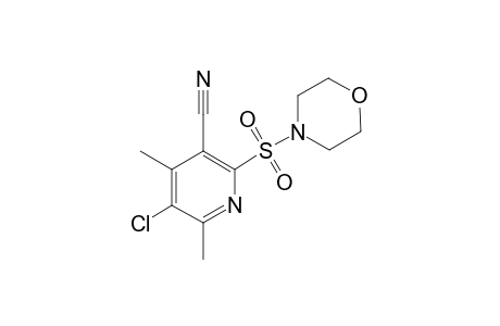 5-Chloranyl-4,6-dimethyl-2-morpholin-4-ylsulfonyl-pyridine-3-carbonitrile