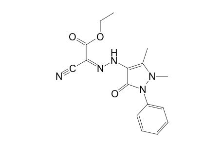 cyanoglyoxylic acid, ethyl ester, (2,3-dimethyl-5-oxo-1-phenyl-3-pyrazolin-4-yl)hydrazone