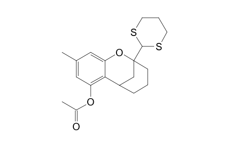 3,4,5,6-Tetrahydro-7-acetoxy-2-(1,3-dithian-2-yl)-9-methyl-2,6-methano-2H-1-benzoxocin