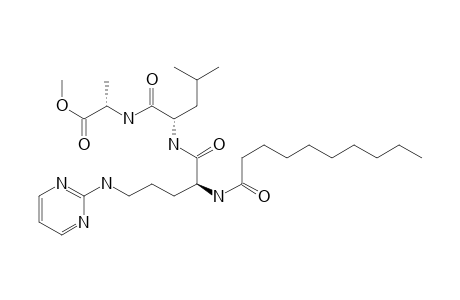 L-Alanine, N-[N-[N2-(1-oxodecyl)-N5-pyrimidinyl-L-ornithyl]-L-leucyl]-, methyl ester