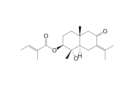 3-BETA-ANGELOYLOXY-4-ALPHA-HYDROXY-7,11-DEHYDROEUDESMAN-8-ONE