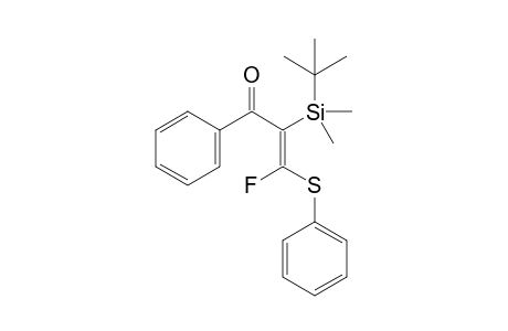 (Z)-2-(t-Butyl)dimethylsilyl-3-fluoro-1-phenyl-3-phenylthio-prop-2-en-1-one