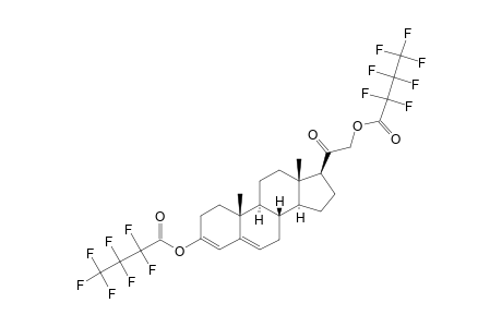 Pregna-3,5-dien-20-one, 3,21-dihydroxy-, bis(heptafluorobutyrate)