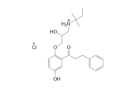 1-Propanone, 1-[2-[3-[(1,1-dimethylpropyl)amino]-2-hydroxypropoxy]-5-hydroxyphenyl]-3-phenyl-, hydrochloride