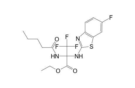 3,3,3-Trifluoro-2-(6-fluoro-benzothiazol-2-ylamino)-2-pentanoylamino-propionic acid ethyl ester