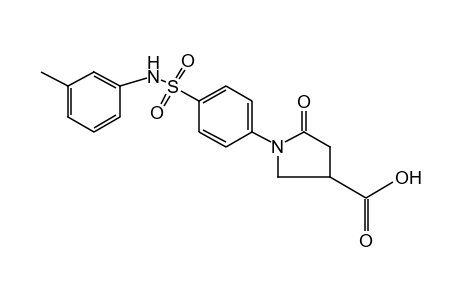1-[p-(m-tolylsulfamoyl)phenyl]-5-oxo-3-pyrrolidinecarboxylic acid