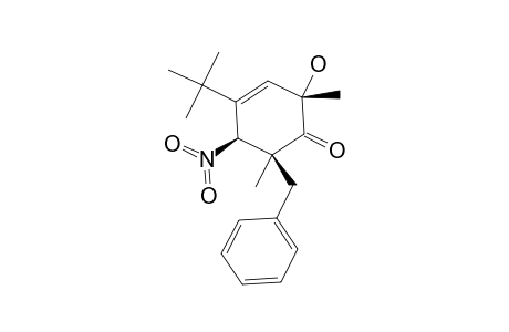 T-6-BENZYL-4-TERT.-BUTYL-R-2-HYDROXY-2,6-DIMETHYL-T-5-NITROCYCLOHEX-3-ENONE