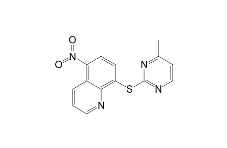 4-METHYL-2-[(5-NITRO-8-QUINOLYL)-THIO]-PYRIMIDINE