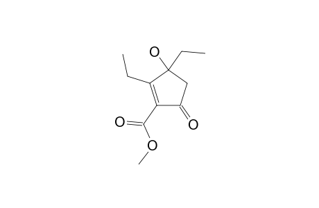 2,3-diethyl-3-hydroxy-5-keto-cyclopentene-1-carboxylic acid methyl ester