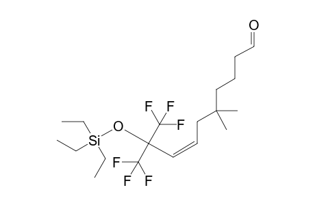 (Z)-10,10,10-trifluoro-5,5-dimethyl-9-triethylsilyloxy-9-(trifluoromethyl)-7-decenal